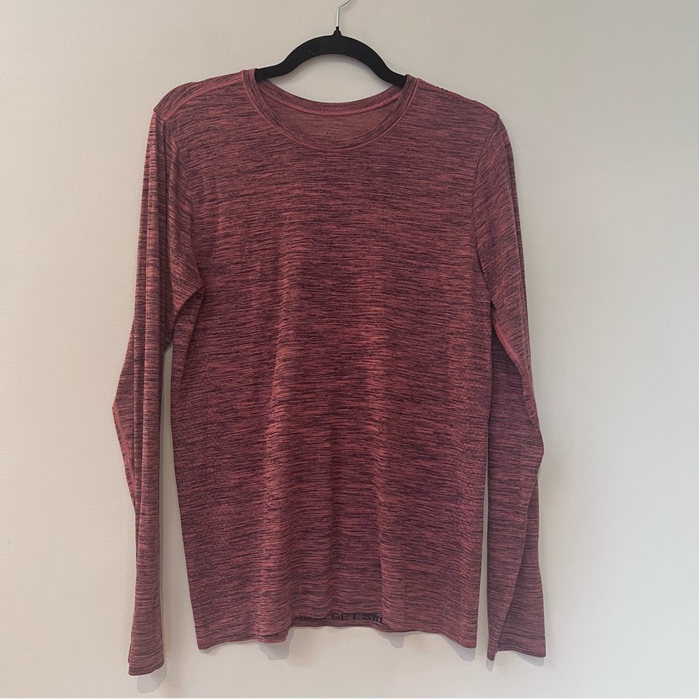Lululemon Long Sleeve Maroon Activewear Top